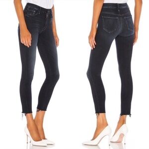 Mother High Waisted Looker Ankle Fray Stretch Denim Jeans in Last call sz 25